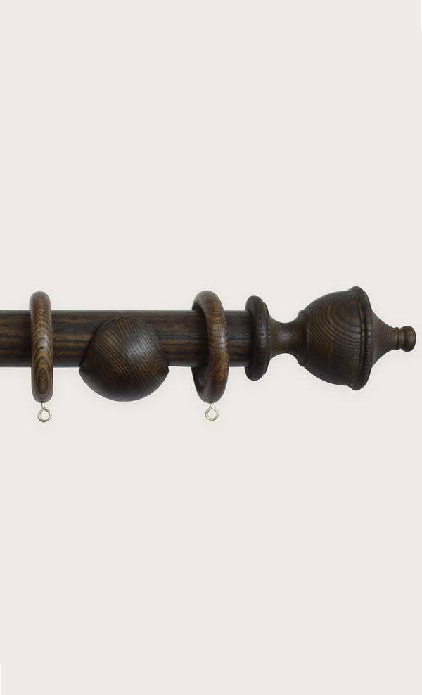 Laura Ashley Haywood 35mm Curtain Pole - Dark Chestnut