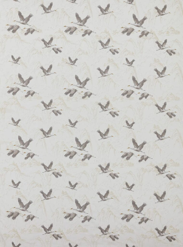 Laura Ashley Fabric Animalia Embroidered Dove Grey