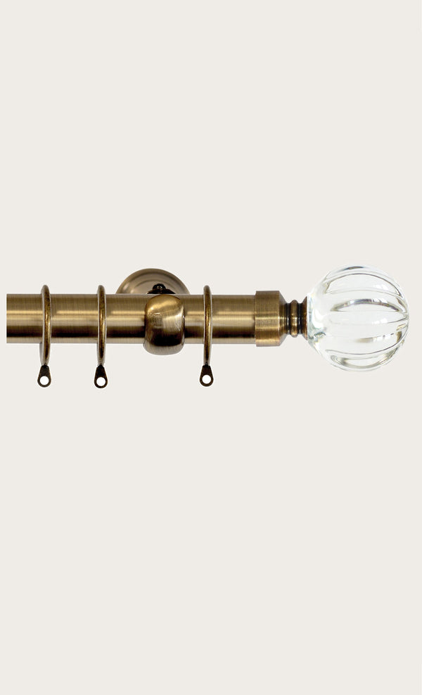 Laura Ashley 28mm Vivien Curtain Pole, Antique Brass