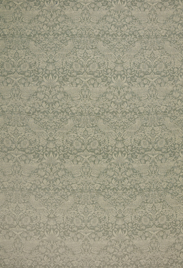 William Morris at Home Fabric Strawberry Thief Woven Sage