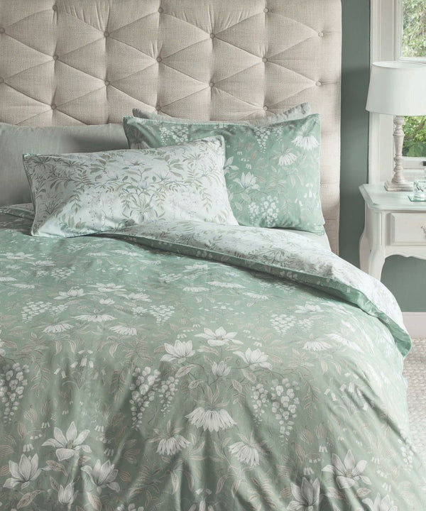 Laura Ashley Parterre Sage Duvet Cover and Pillowcase Set