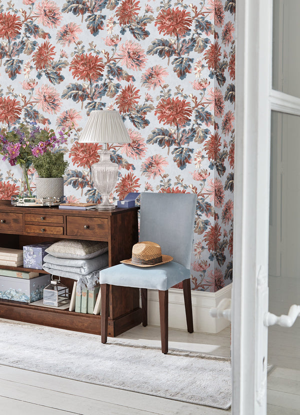 Laura Ashley Maryam Wallpaper Crimson