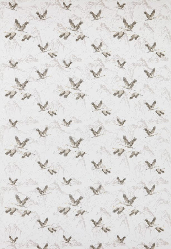 Laura Ashley Fabric Animalia Embroidered Silver