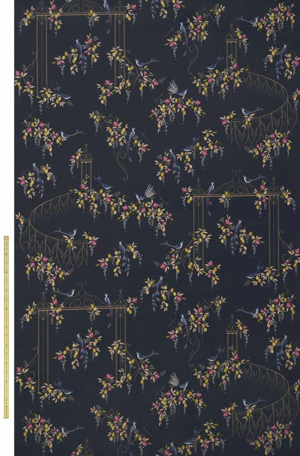 Sara Miller Bird And Gate Velvet Deep Navy