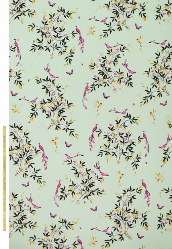 Sara Miller Bird and Trellis Sateen Duck egg