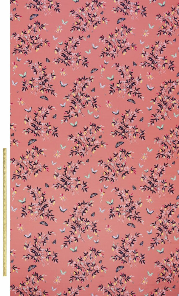 Sara Miller Butterflies and Trellis Sateen Sateen Peach