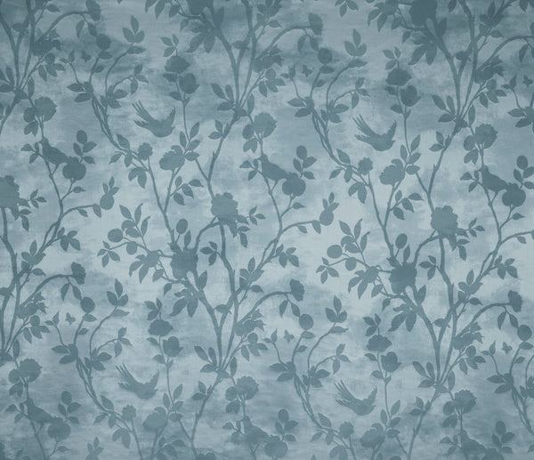 Laura Ashley Fabric Eglantine Silhouette Woven - Seaspray