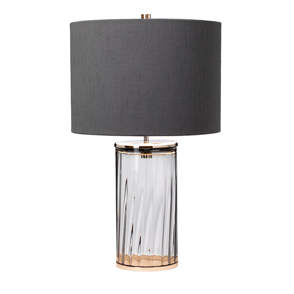 Reno Table Lamp - Smoke - Polished Nickel - Quintiesse Lighting