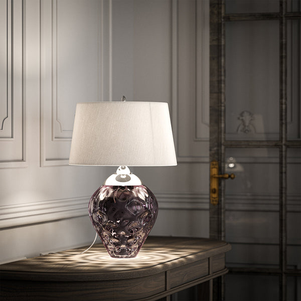 Samara Large Table Lamp - Plum - Quintiesse Lighting