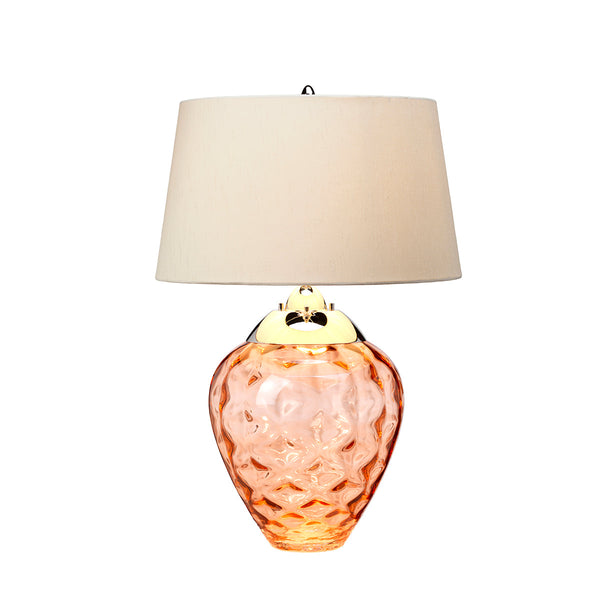 Samara Small Table Lamp - Salmon - Quintiesse Lighting